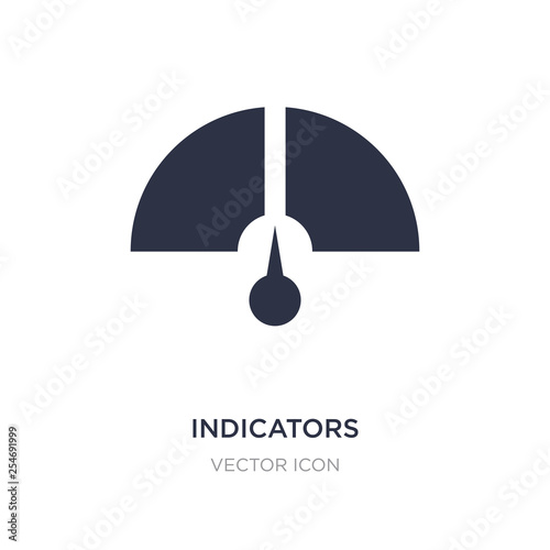 indicators icon on white background. Simple element illustration from UI concept.
