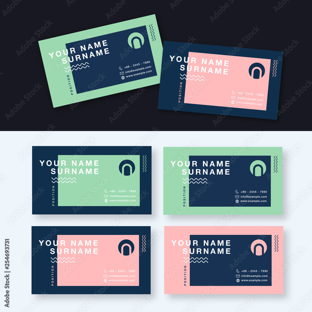 Modern professional business card vector. . Modern professional business card vector. .
