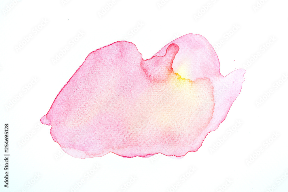 Abstract watercolor art hand painting on white background.