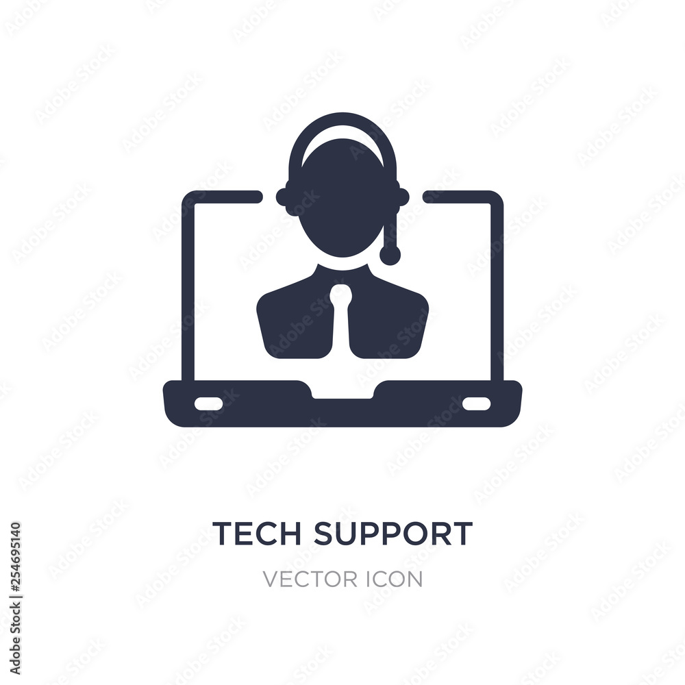 tech support icon on white background. Simple element illustration from Web hosting concept. tech support icon on white background. Simple element illustration from Web hosting concept.