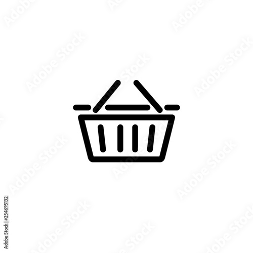 Shopping basket icon. Store sign