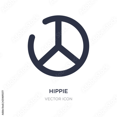 hippie icon on white background. Simple element illustration from World peace concept.