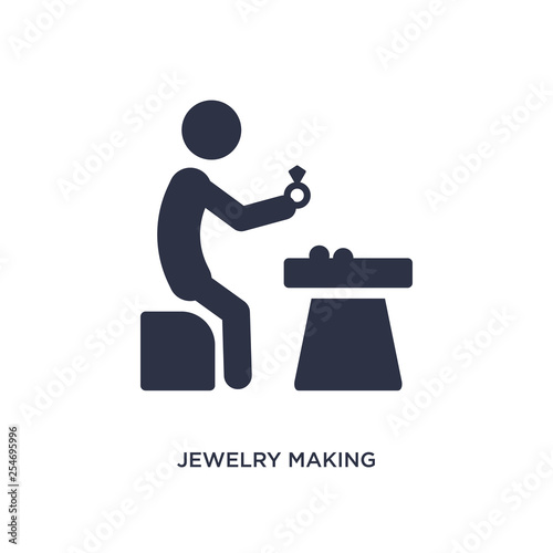 jewelry making icon on white background. Simple element illustration from activity and hobbies concept.
