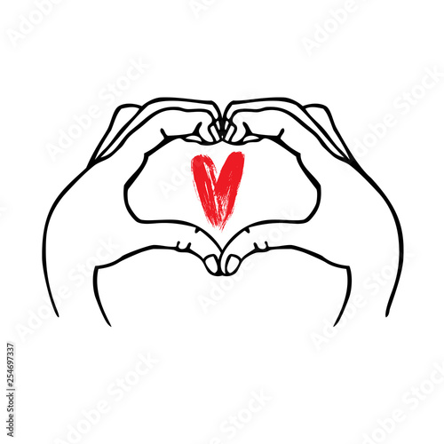 hands make heart symbol