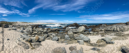Panorama beautiful beach at west coast national park , cape town south africa