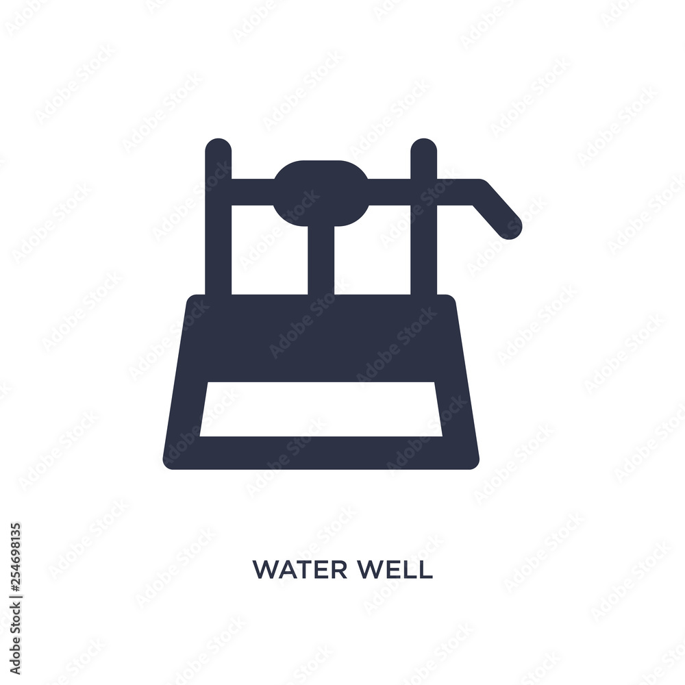 water well icon on white background. Simple element illustration from agriculture farming and gardening concept. water well icon on white background. Simple element illustration from agriculture farming and gardening concept.