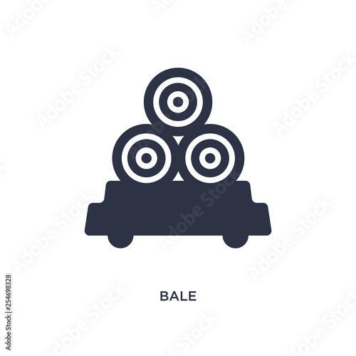 bale icon on white background. Simple element illustration from agriculture concept. photo