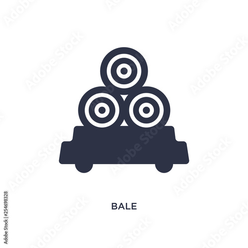Φωτογραφία bale icon on white background