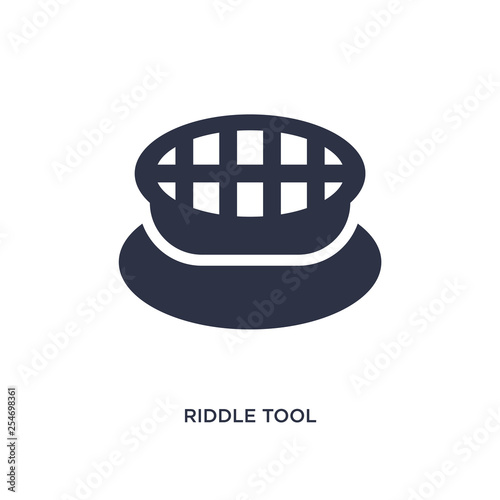 riddle tool icon on white background. Simple element illustration from farming and gardening concept.