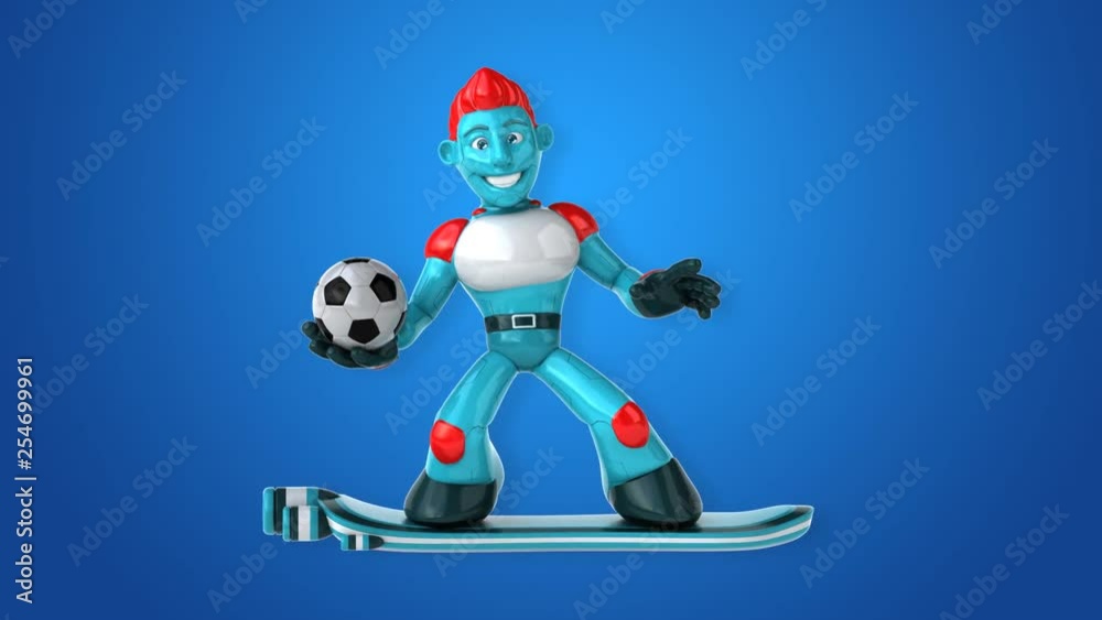 Robot surfing - 3D Animation Robot surfing - 3D Animation