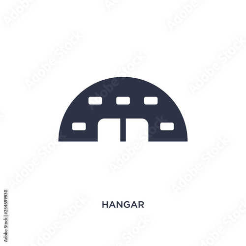 hangar icon on white background. Simple element illustration from airport terminal concept.