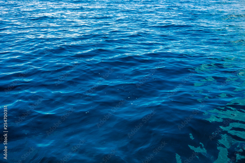 Blue sea water background