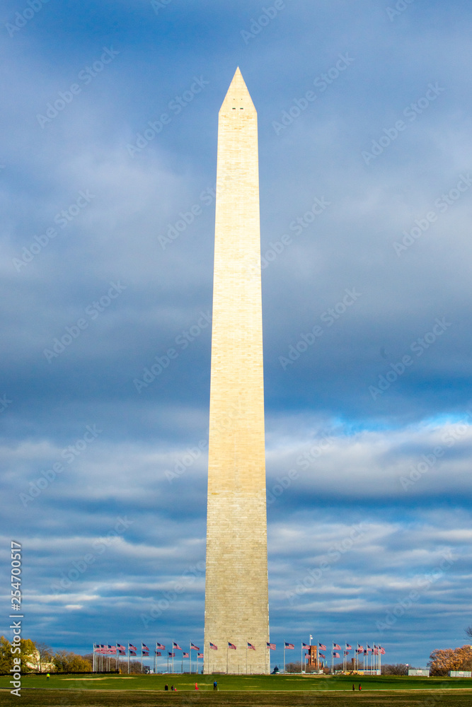 Washington Monument, an obelisk on the National Mall in Washington, D.C. U.S.