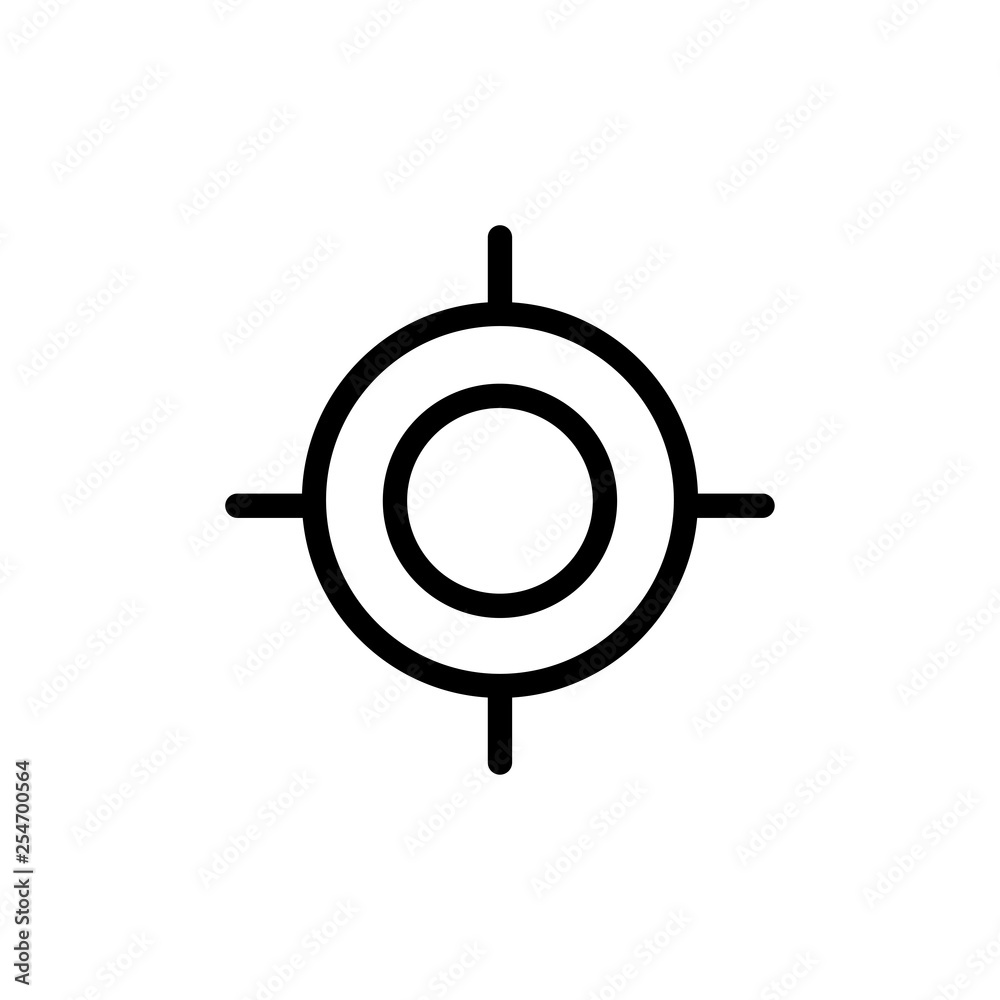 Target icon. Map pin sign
