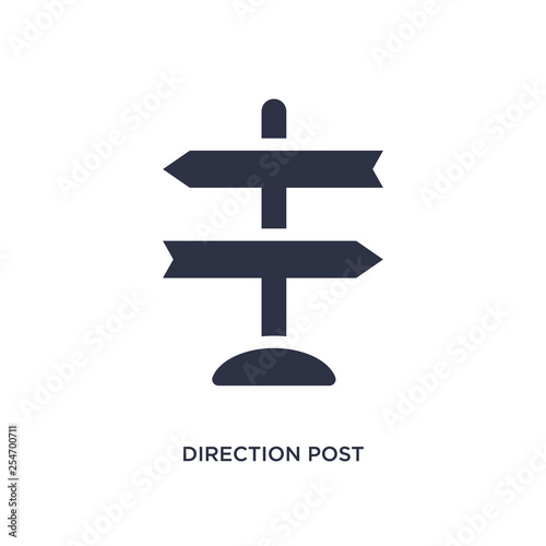 direction post icon on white background. Simple element illustration from airport terminal concept.