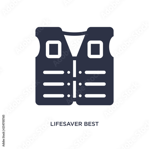 lifesaver best icon on white background. Simple element illustration from airport terminal concept.