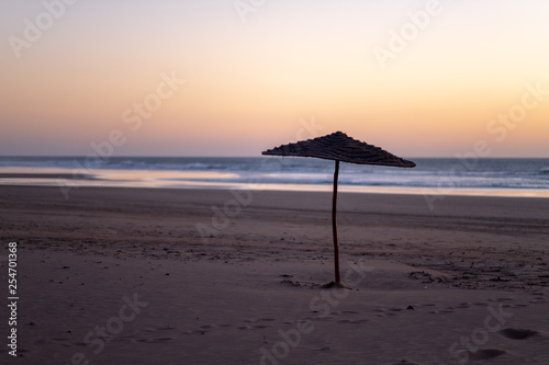 Coast of Sidi Kaouki, Morocco, Africa. Sunset time. morocco's wonderfully sleepy surf town