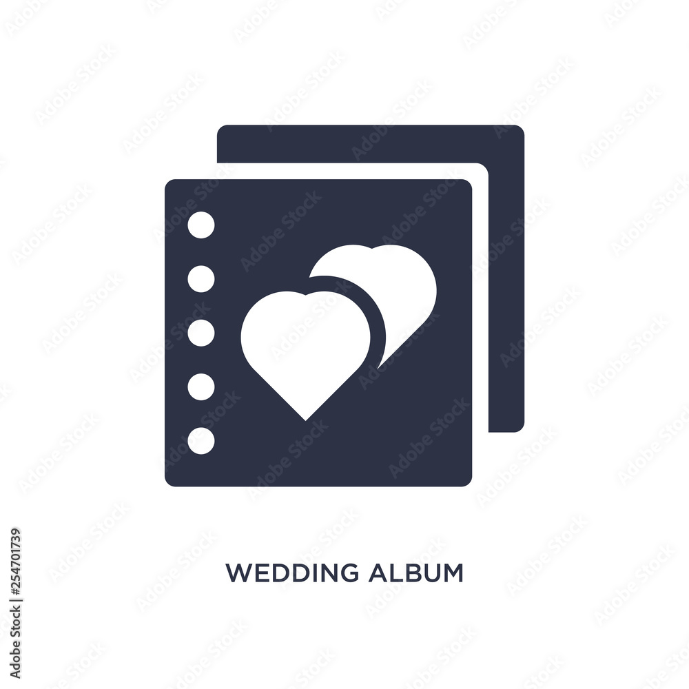 wedding album icon on white background. Simple element illustration from birthday party and wedding concept. wedding album icon on white background. Simple element illustration from birthday party and wedding concept.