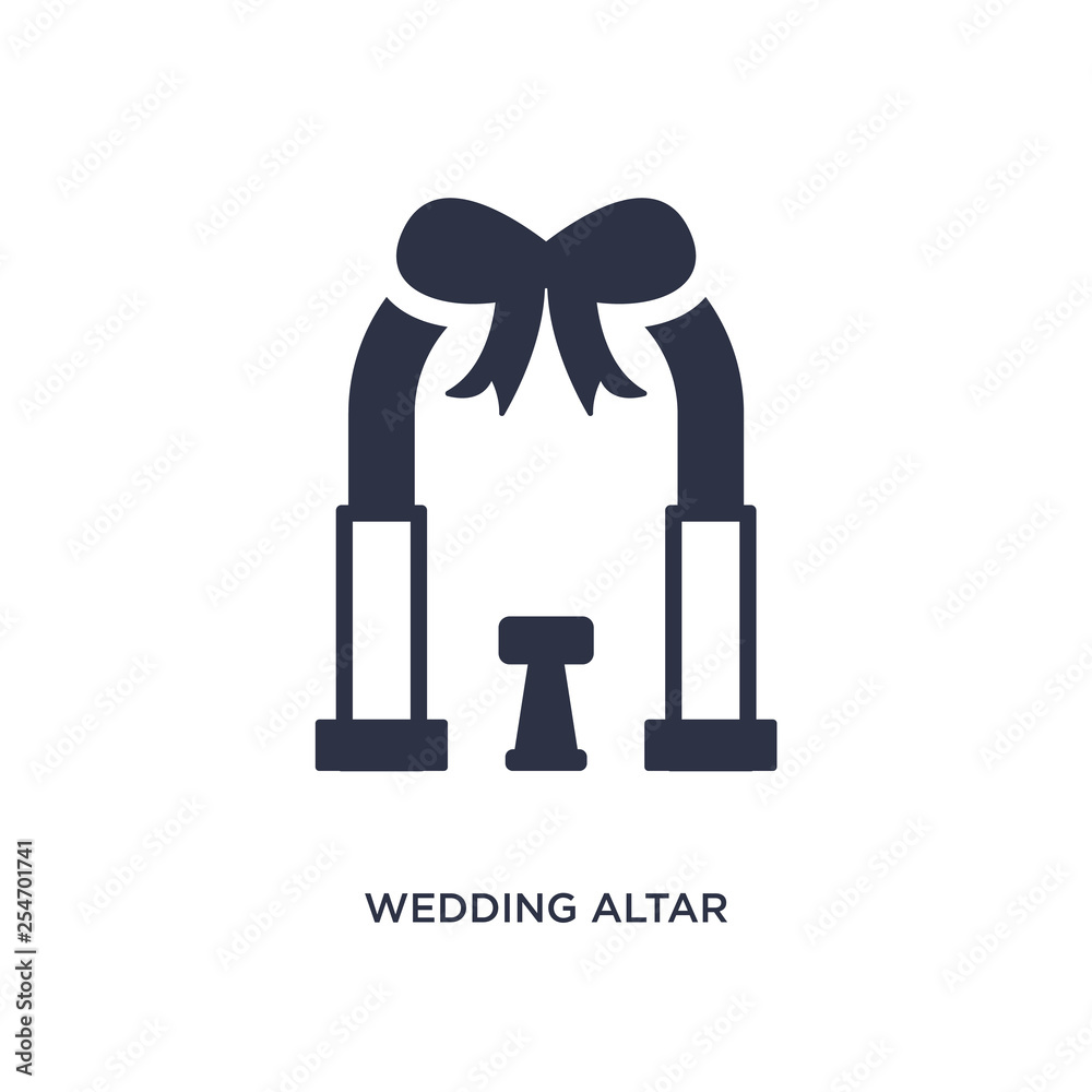 wedding altar icon on white background. Simple element illustration ...