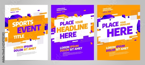Layout design template for sport event, tournament or competition.