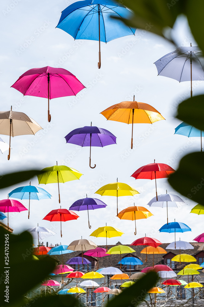 Pluie de parapluies sur Carouge