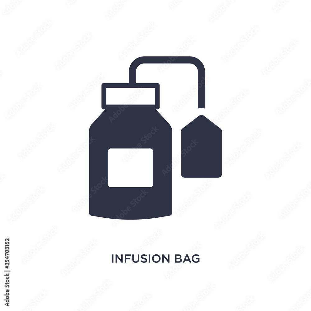 infusion bag icon on white background. Simple element illustration from bistro and restaurant concept. infusion bag icon on white background. Simple element illustration from bistro and restaurant concept.