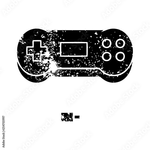 distressed symbol game controller