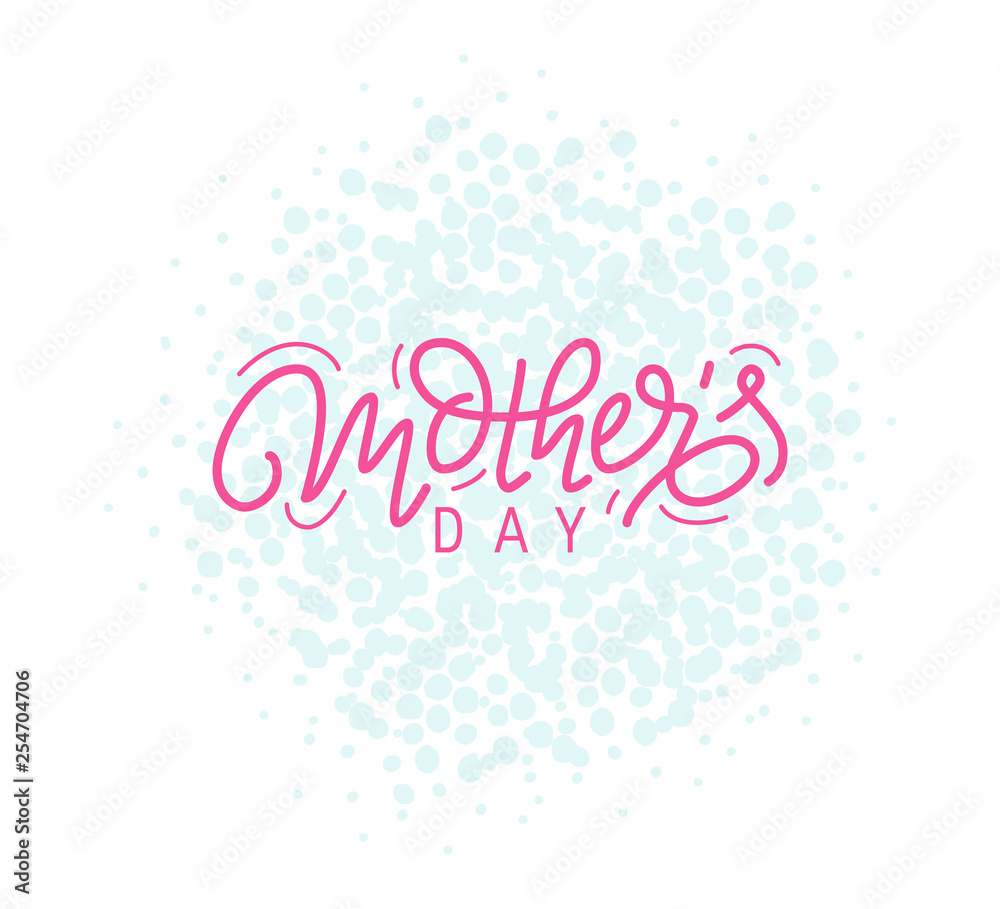 Mothers day lettering written by brush pen