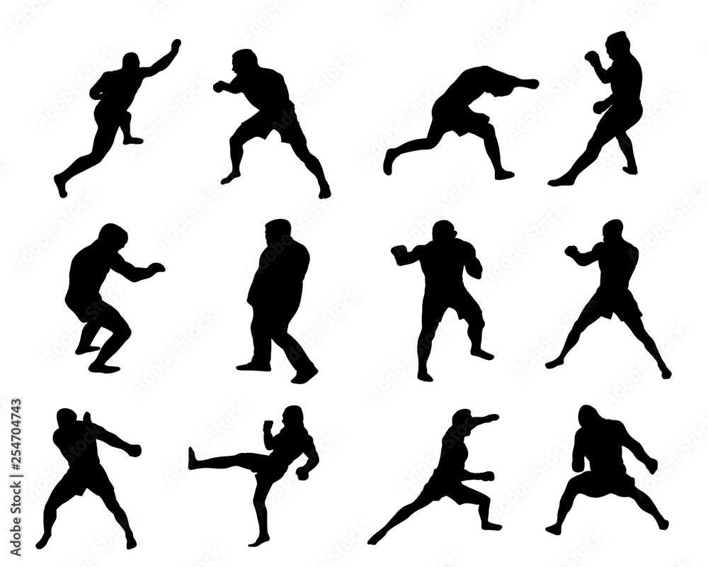 Martial Arts Silhouetten