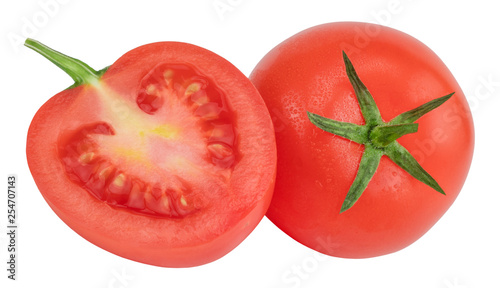 Tomato isolated on white. With clipping path