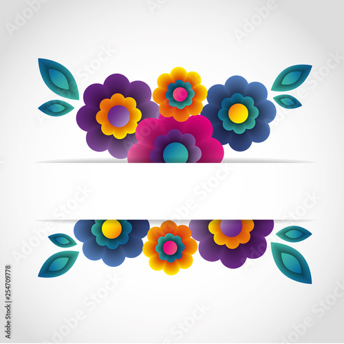 Spring floral frame