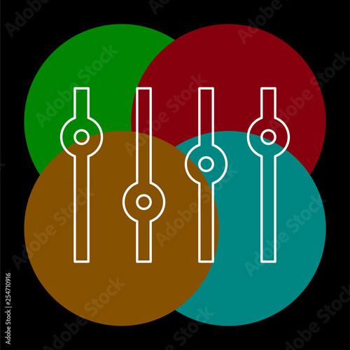 vector stereo equalizer symbol - stereo audio