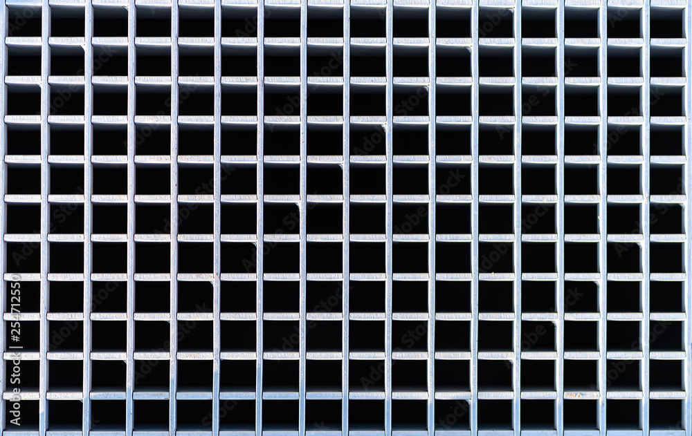 ventilation grille, metal grid, bird perspective