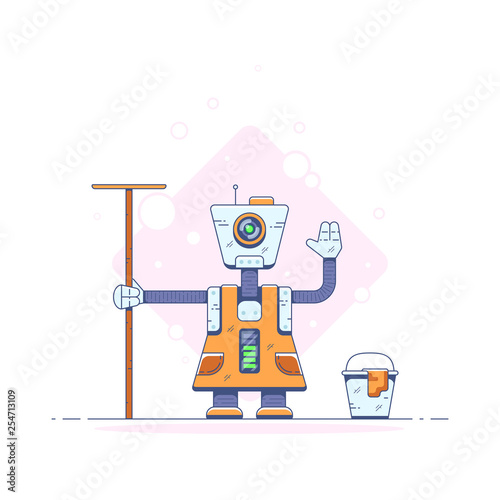 Robot cleaner illustration