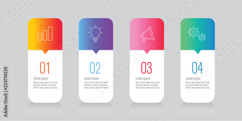 infographics design with speech bubble flat vector