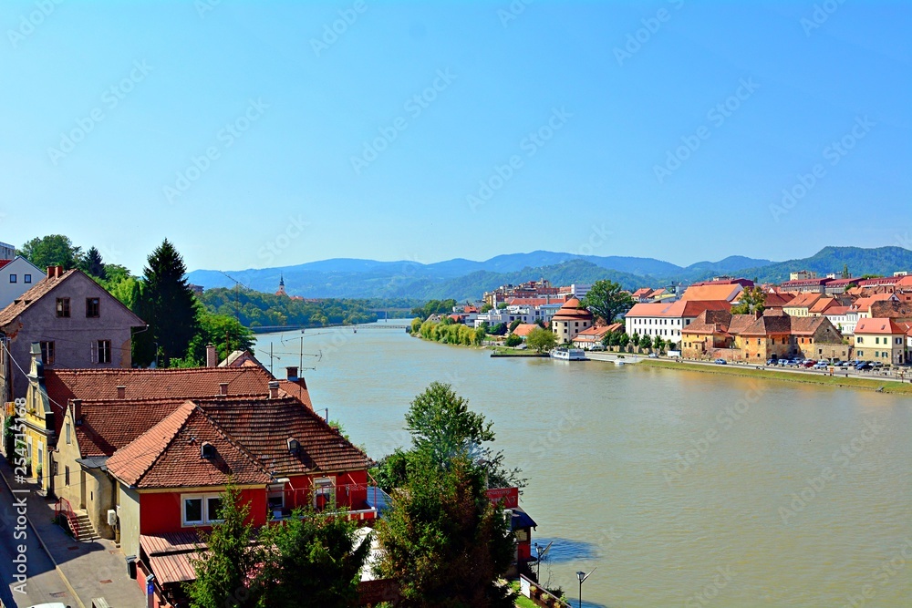 river and mountains....