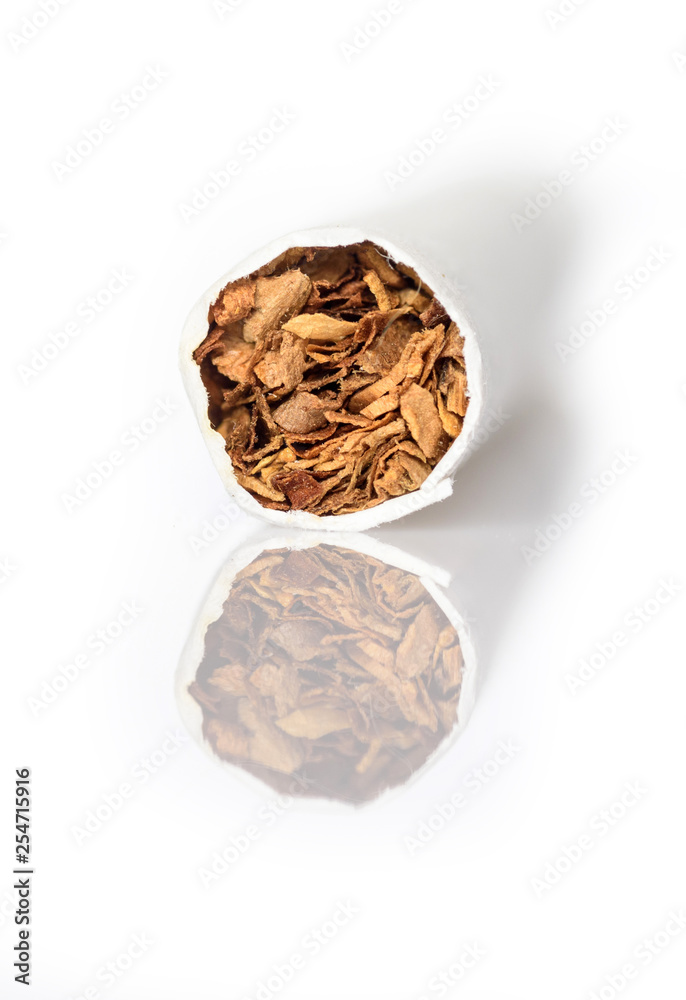 Cigarettes close up on a white background. Cigarettes close up on a white background.