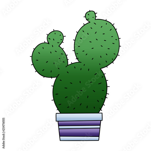quirky gradient shaded cartoon cactus