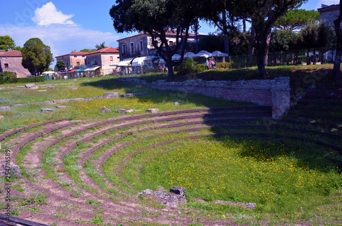 the agora The Ekklesiasterion was erected around 480-470 a. C. Paestum capaccio Italy photo