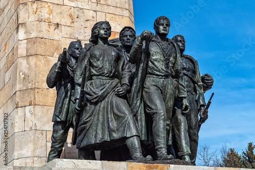 Canvas Print Fruska Gora, Serbia - March 10, 2019: Sloboda (Freedom) is the name of the monument in National Park Fruska Gora