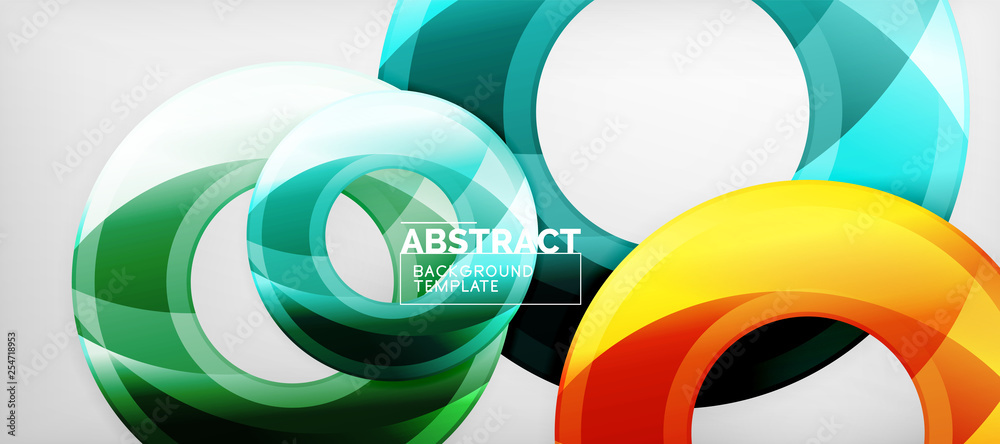 Glossy circles geometric background Glossy circles geometric background