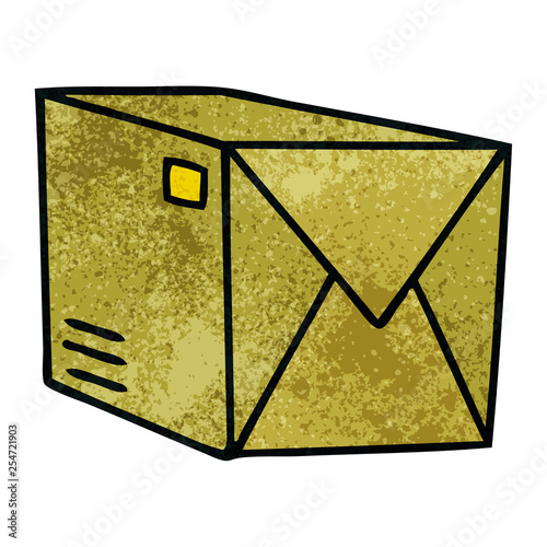 quirky hand drawn cartoon parcel