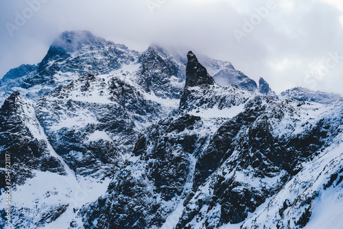 Mountains winter landscape. Tatra mountains in Poland retro vintage tones. © Kozioł Kamila