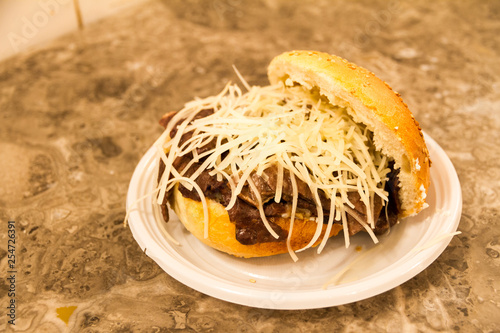 Tipical bread with spleen in Palermo photo