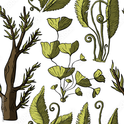 Prehistoric vector plants.