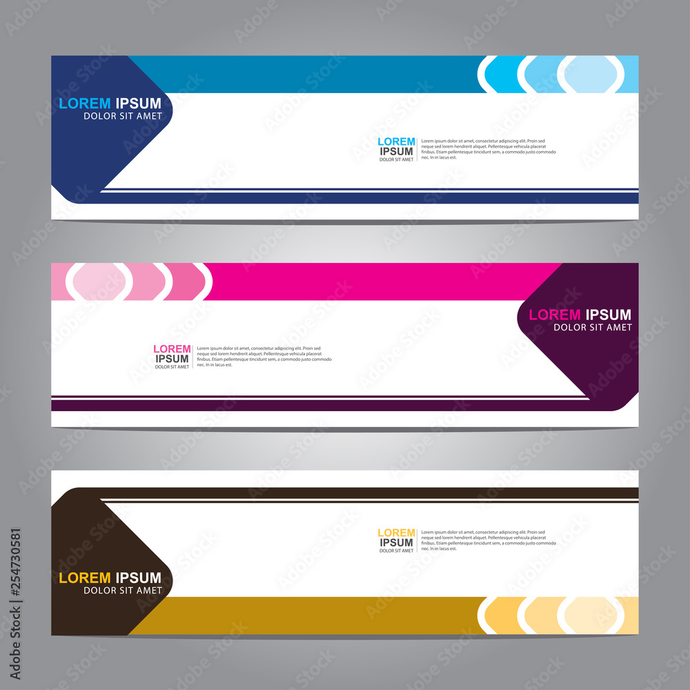 Vector abstract web banner design template. Collection of web banner template. Abstract geometric web design banner template isolated on grey background. Vector abstract web banner design template. Collection of web banner template. Abstract geometric web design banner template isolated on grey background.