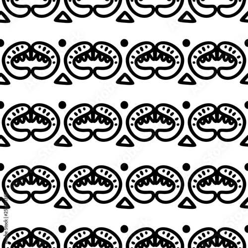 Seamless aztec vector pattern.