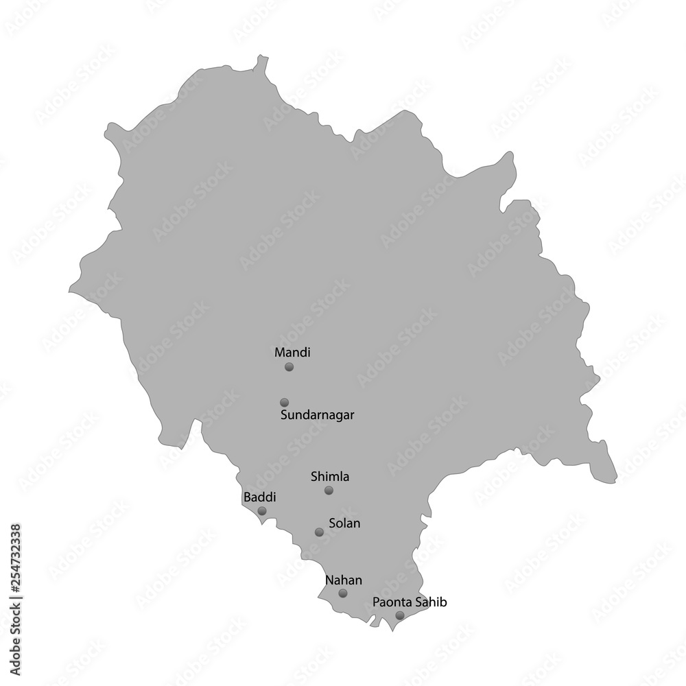 High Quality map state of India