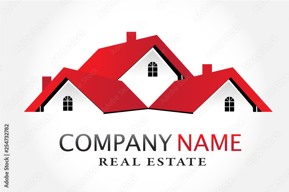 Logo houses real estate vector