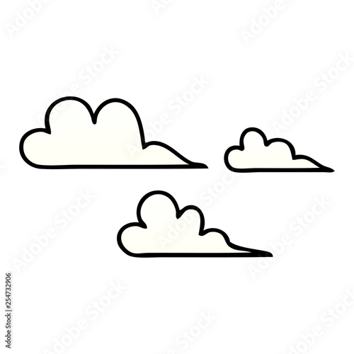 gradient shaded cartoon cloud